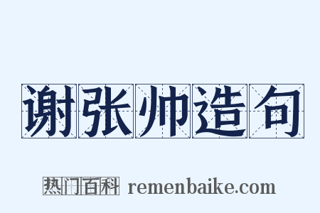 谢张帅造句是什么意思的图片